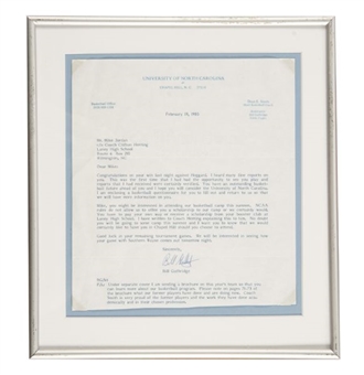 Michael Jordans 1980 University of North Carolina Recruiting Letter from Bill Guthridge (The Jordan Recruitment Begins!)(PSA/DNA & JSA Authenticated) 